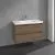 Villeroy & Boch Skyla Тумба под раковину, 2 выдвижных ящика, 972 x 596 x 439 mm, Arizona Oak +Skyla Pаковина для установки на тумбу, 1000 x 470 x 165 mm, с переливом, Альпийский белый C79900VH+5A51A501