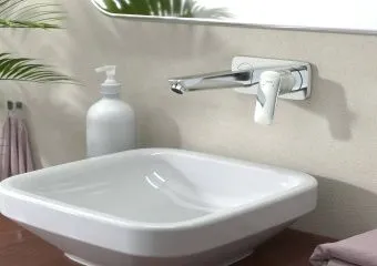 Hansgrohe Logis Смеситель для раковины, однорычажный, настенный, излив 195 мм, хром 71220000