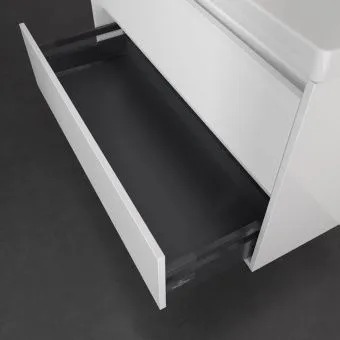 Villeroy & Boch Skyla Тумба под раковину, 2 выдвижных ящика, 972 x 596 x 439 mm, Brilliant White +Skyla Pаковина для установки на тумбу, 1000 x 470 x 165 mm, с переливом, Альпийский белый C79900VE+5A51A501