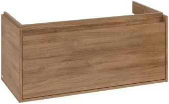 Villeroy & Boch Skyla КОМПЛЕКТ Тумба под раковину, 1 выдвижной ящик (2 ящика), 972 x 436 x 439 mm, Kansas Oak +Skyla Pаковина для установки на тумбу, 1000 x 470 x 165 mm, с переливом, Альпийский белый C78900RH+5A51A501