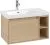 Villeroy & Boch Skyla КОМПЛЕКТ Тумба под раковину, 1 выдвижной ящик, 772 x 436 x 439 mm,Nordic Oak+ Skyla Pаковина для установки на тумбу крыло справа, 800 x 460 x 160 mm, с переливом, Альпийский белый C78800VJ+5A52L101