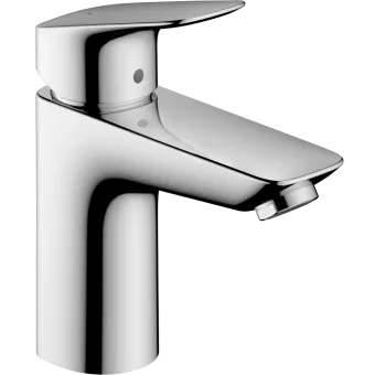 Hansgrohe Logis Смеситель для раковины 100, однорычажный, со сливным гарнитуром, хром, 71100000 