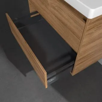 Villeroy & Boch Skyla КОМПЛЕКТ Тумба под раковину, 2 выдвижных ящика, 772 x 596 x 439 mm, Oak Kansas +Skyla Pаковина для установки на тумбу, 800 x 460 x 160 mm, с переливом, Альпийский белый C79600RH+5A518001