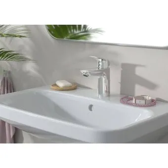 Hansgrohe Logis Смеситель для раковины 100, однорычажный, со сливным гарнитуром, хром, 71100000 