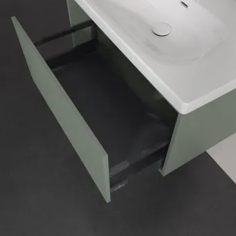 Villeroy & Boch Skyla КОМПЛЕКТ Тумба под раковину, 2 выдвижных ящика, 772 x 596 x 439 mm, Soft Green +Skyla Pаковина для установки на тумбу, 800 x 460 x 160 mm, с переливом, Альпийский белый C78600AF+5A518001