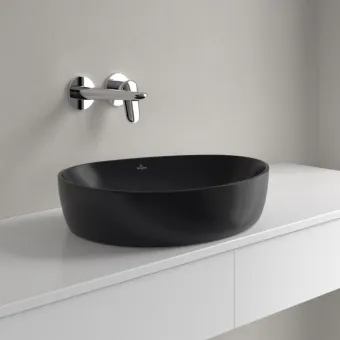 Villeroy & Boch Antao Раковина для установки на столешницу, 510 x 400 x 146 mm, Pure Black CeramicPlus, без перелива 4A7351R7