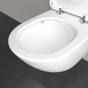 Villeroy & Boch Antao Унитаз с открытым смывным краем, настенный, смыв TwistFlush, Stone White (Белый матовый) CeramicPlus, без сиденья 4674T0RW