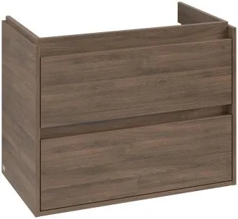 Villeroy & Boch Skyla КОМПЛЕКТ Тумба под раковину, 2 выдвижных ящика, 772 x 596 x 439 mm, Arizona Oak +Skyla Pаковина для установки на тумбу, 800 x 460 x 160 mm, с переливом, Альпийский белый C79600VH+5A518001