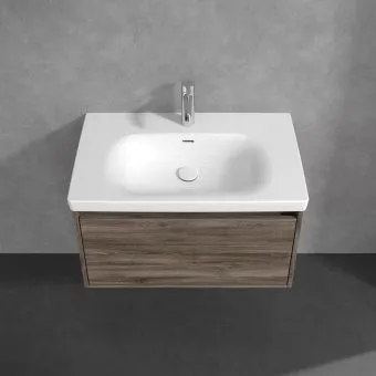 Villeroy & Boch Skyla КОМПЛЕКТ Тумба под раковину, 2 выдвижных ящика, 772 x 596 x 439 mm, Stone Oak +Skyla Pаковина для установки на тумбу, 800 x 460 x 160 mm, с переливом, Альпийский белый C78600RK+5A518001