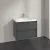 Villeroy & Boch Skyla КОМПЛЕКТ Тумба под раковину, 2 выдвижных ящика, 772 x 596 x 439 mm, Graphite +Skyla Pаковина для установки на тумбу, 800 x 460 x 160 mm, с переливом, Альпийский белый C79600VR+5A518001
