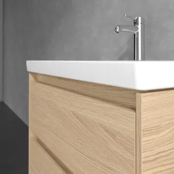 Villeroy & Boch Skyla КОМПЛЕКТ Тумба под раковину, 2 выдвижных ящика, 772 x 596 x 439 mm, Nordic Oak +Skyla Pаковина для установки на тумбу, 800 x 460 x 160 mm, с переливом, Альпийский белый C79600VJ+5A518001