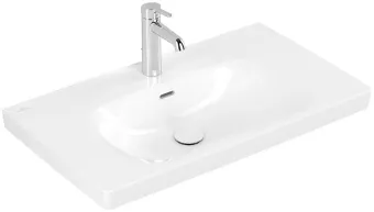 Villeroy & Boch Skyla Pаковина для установки на тумбу, 800 x 460 x 160 mm, с переливом, Альпийский белый 5A518001