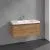 Villeroy & Boch Skyla КОМПЛЕКТ Тумба под раковину, 1 выдвижной ящик (2 ящика), 972 x 436 x 439 mm, Kansas Oak +Skyla Pаковина для установки на тумбу, 1000 x 470 x 165 mm, с переливом, Альпийский белый C78900RH+5A51A501
