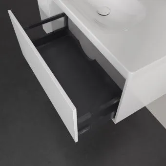 Villeroy & Boch Skyla КОМПЛЕКТ Тумба под раковину, 1 выдвижной ящик, 972 x 436 x 439 mm, Brilliant White +Skyla Pаковина для установки на тумбу, 1000 x 470 x 165 mm, с переливом, Альпийский белый C79000VE+5A51A501