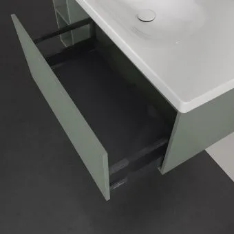 Villeroy & Boch Skyla КОМПЛЕКТ Тумба под раковину, 1 выдвижной ящик, 972 x 436 x 439 mm, Soft Green +Skyla Pаковина для установки на тумбу, 1000 x 470 x 165 mm, с переливом, Альпийский белый C79000AF+5A51A501