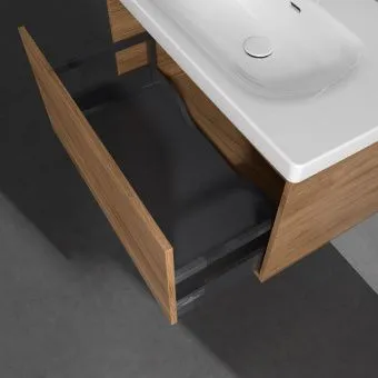 Villeroy & Boch Skyla КОМПЛЕКТ Тумба под раковину, 2 выдвижных ящика, 772 x 596 x 439 mm, Oak Kansas +Skyla Pаковина для установки на тумбу, 800 x 460 x 160 mm, с переливом, Альпийский белый C78600RH+5A518001