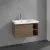 Villeroy & Boch Skyla КОМПЛЕКТ Тумба под раковину, 1 выдвижной ящик, 772 x 436 x 439 mm,Arizona Oak + Skyla Pаковина для установки на тумбу крыло справа, 800 x 460 x 160 mm, с переливом, Альпийский белый C78800VH+5A52L101