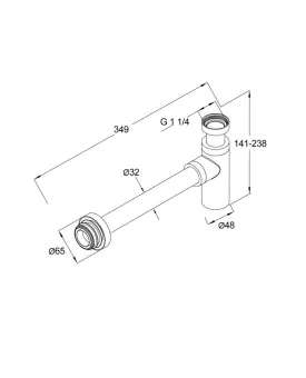 Gustavsberg Сифон для раковины матовая латунь GB41109938 24