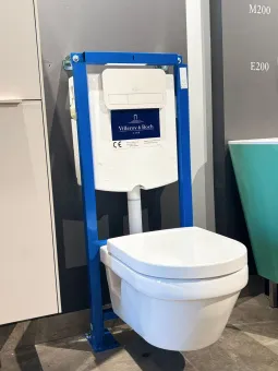 Villeroy & Boch Комплект 3 в 1 Унитаз с сиденьем+Инсталляционная система+Клавиша смыва 568СDR01