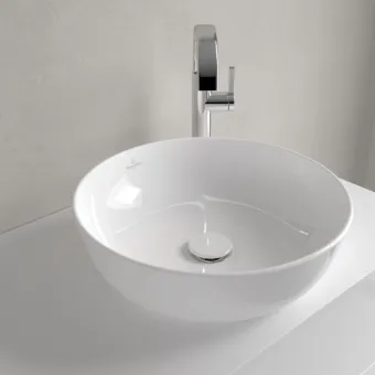 Villeroy & Boch Artis Раковина для установки на столешницу, 430 x 430 x 130 mm, без перелива, Альпийский белый 41794301
