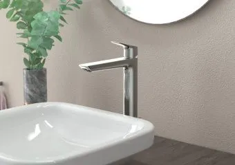 Hansgrohe Logis Смеситель для раковины, однорычажный, 240 Fine, со сливным гарнитуром, хром 71257000