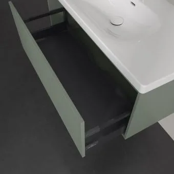 Villeroy & Boch Skyla КОМПЛЕКТ Тумба под раковину, 1 выдвижной ящик (2 ящика), 972 x 436 x 439 mm, Soft Green +Skyla Pаковина для установки на тумбу, 1000 x 470 x 165 mm, с переливом, Альпийский белый C78900AF+5A51A501