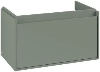 Villeroy & Boch Skyla КОМПЛЕКТ Тумба под раковину, 2 выдвижных ящика, 772 x 596 x 439 mm, Soft Green +Skyla Pаковина для установки на тумбу, 800 x 460 x 160 mm, с переливом, Альпийский белый C78600AF+5A518001