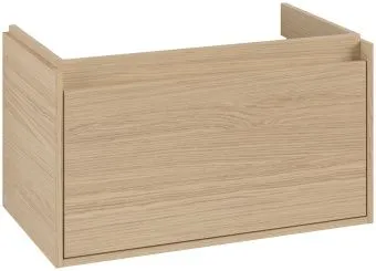 Villeroy & Boch Skyla КОМПЛЕКТ Тумба под раковину, 2 выдвижных ящика, 772 x 596 x 439 mm, Nordic Oak +Skyla Pаковина для установки на тумбу, 800 x 460 x 160 mm, с переливом, Альпийский белый C78600VJ+5A518001