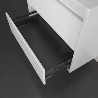 Villeroy & Boch Skyla КОМПЛЕКТ Тумба под раковину, 2 выдвижных ящика, 772 x 596 x 439 mm, Brilliant White +Skyla Pаковина для установки на тумбу, 800 x 460 x 160 mm, с переливом, Альпийский белый C79600VE+5A518001