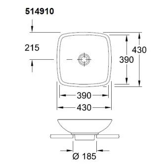 Villeroy & Boch Loop & FRIENDS  Раковина 430*430 514910R2