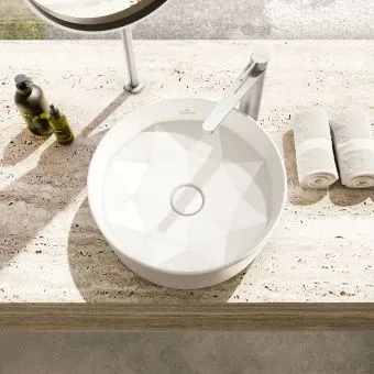 Villeroy & Boch Octagon Pаковина на столешницу, 400x400mm Белая матовая, 417040S3