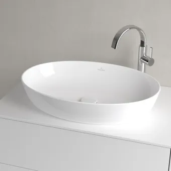 Villeroy & Boch Artis Раковина для установки на столешницу, 610 x 410 x 130 mm, Альпийский белый CeramicPlus, без перелива, нешлифованный 419861R1
