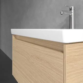 Villeroy & Boch Skyla КОМПЛЕКТ Тумба под раковину, 2 выдвижных ящика, 772 x 596 x 439 mm, Nordic Oak +Skyla Pаковина для установки на тумбу, 800 x 460 x 160 mm, с переливом, Альпийский белый C78600VJ+5A518001