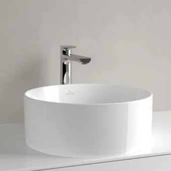 Villeroy & Boch Collaro Раковина для установки на столешницу, 400 x 400 x 145 mm, Альпийский белый, без перелива, нешлифованный 4A184001