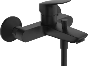 Hansgrohe Logis Смеситель для ванны, однорычажный, наружного монтажа, матовый черный 71400670