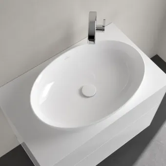 Villeroy & Boch Artis Раковина для установки на столешницу, 610 x 410 x 130 mm, Альпийский белый CeramicPlus, без перелива, нешлифованный 419861R1