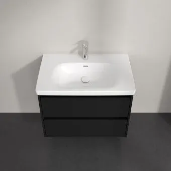 Villeroy & Boch Skyla КОМПЛЕКТ Тумба под раковину, 2 выдвижных ящика, 772 x 596 x 439 mm, Brilliant White +Skyla Pаковина для установки на тумбу, 800 x 460 x 160 mm, с переливом, Альпийский белый C79600VL+5A518001