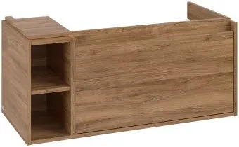 Villeroy & Boch Skyla КОМПЛЕКТ Тумба под раковину, 1 выдвижной ящик, 972 x 436 x 439 mm, Oak Kansas +Skyla Pаковина для установки на тумбу, 1000 x 470 x 165 mm, с переливом, Альпийский белый C79000RH+5A51A501
