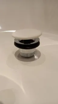 Villeroy & Boch Аксессуары Нажимной донный клапан с керамической крышкой, 72 x 72 x 100 mm, Альпийский белый 68170001