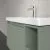 Villeroy & Boch Skyla КОМПЛЕКТ Тумба под раковину, 1 выдвижной ящик, 772 x 436 x 439 mm,Soft Green + Skyla Pаковина для установки на тумбу крыло справа, 800 x 460 x 160 mm, с переливом, Альпийский белый C78800AF+5A52L101