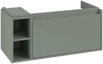 Villeroy & Boch Skyla КОМПЛЕКТ Тумба под раковину, 1 выдвижной ящик, 972 x 436 x 439 mm, Soft Green +Skyla Pаковина для установки на тумбу, 1000 x 470 x 165 mm, с переливом, Альпийский белый C79000AF+5A51A501