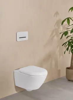Villeroy & Boch Antao Унитаз с открытым смывным краем, настенный, смыв TwistFlush, Stone White (Белый матовый) CeramicPlus, без сиденья 4674T0RW