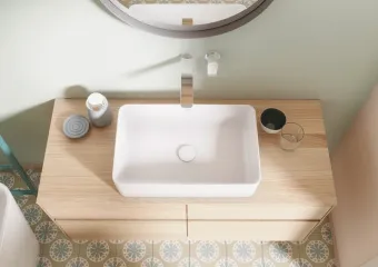 Villeroy & Boch Collaro Раковина для установки на столешницу, 560 x 360 x 145 mm, Альпийский белый CeramicPlus без перелива, нешлифованный 4A2056R1