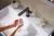 Hansgrohe, Tecturis E, Смеситель для раковины 110 Fine CoolStart EcoSmart+, однорычажный, со сливным гарнитуром Push-Open, матовый черный 73020670