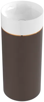 Villeroy & Boch Octagon Pаковина с пьедесталом, 400x400x950mm Mocha Finish, 417000PT