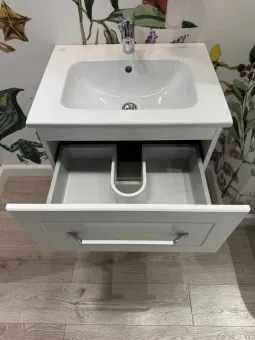 Gustavsberg Scandinavic КОМПЛЕКТ Тумба под раковину, 2 выдвижных ящика, 600 x 470 mm, Белый матовый + Pаковина для установки на тумбу GB71CCVU60MS00+4A366001