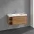 Villeroy & Boch Skyla КОМПЛЕКТ Тумба под раковину, 1 выдвижной ящик, 972 x 436 x 439 mm, Oak Kansas +Skyla Pаковина для установки на тумбу, 1000 x 470 x 165 mm, с переливом, Альпийский белый C79000RH+5A51A501