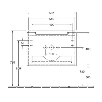 Комплект Subway 2.0 Тумба под раковину, 1 выдвижной ящик, 587 x 420 x 454 mm, White Wood +Subway 2.0 Pаковина, 600 x 470 x 150 mm, Альпийский белый, с переливом, нешлифованный 