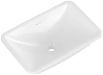 Villeroy & Boch Loop & Friends Встраиваемая раковина, 600 x 405 x 185 mm, Альпийский белый, с переливом, нешлифованный 4A650001