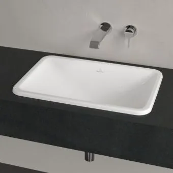 Villeroy & Boch Loop & Friends Встраиваемая раковина, 600 x 405 x 185 mm, Альпийский белый CeramicPlus, с переливом, нешлифованный 4A6500R1